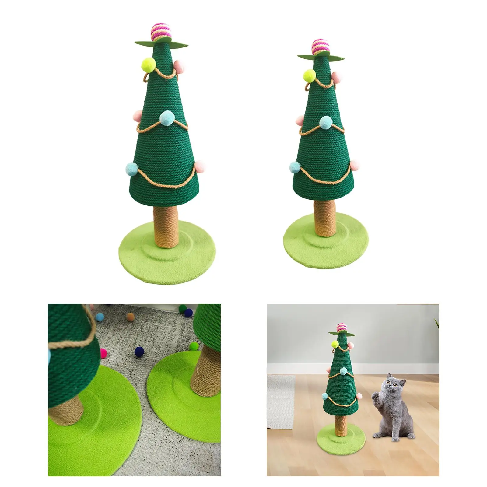 Cat Scratching Posts Christmas Tree Ornament for Indoor Cats Cat Scratch Post