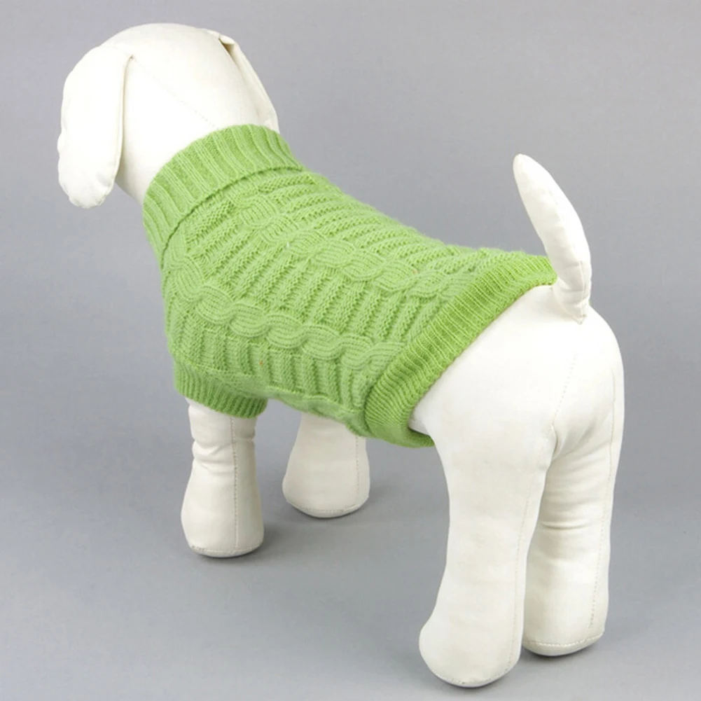 Cozy Turtleneck Knit Dog Sweater Polyester Pullover Pet Coat Autumn Winter Warm Jacket for Small Dogs Chihuahua French Bulldog - imagen 3