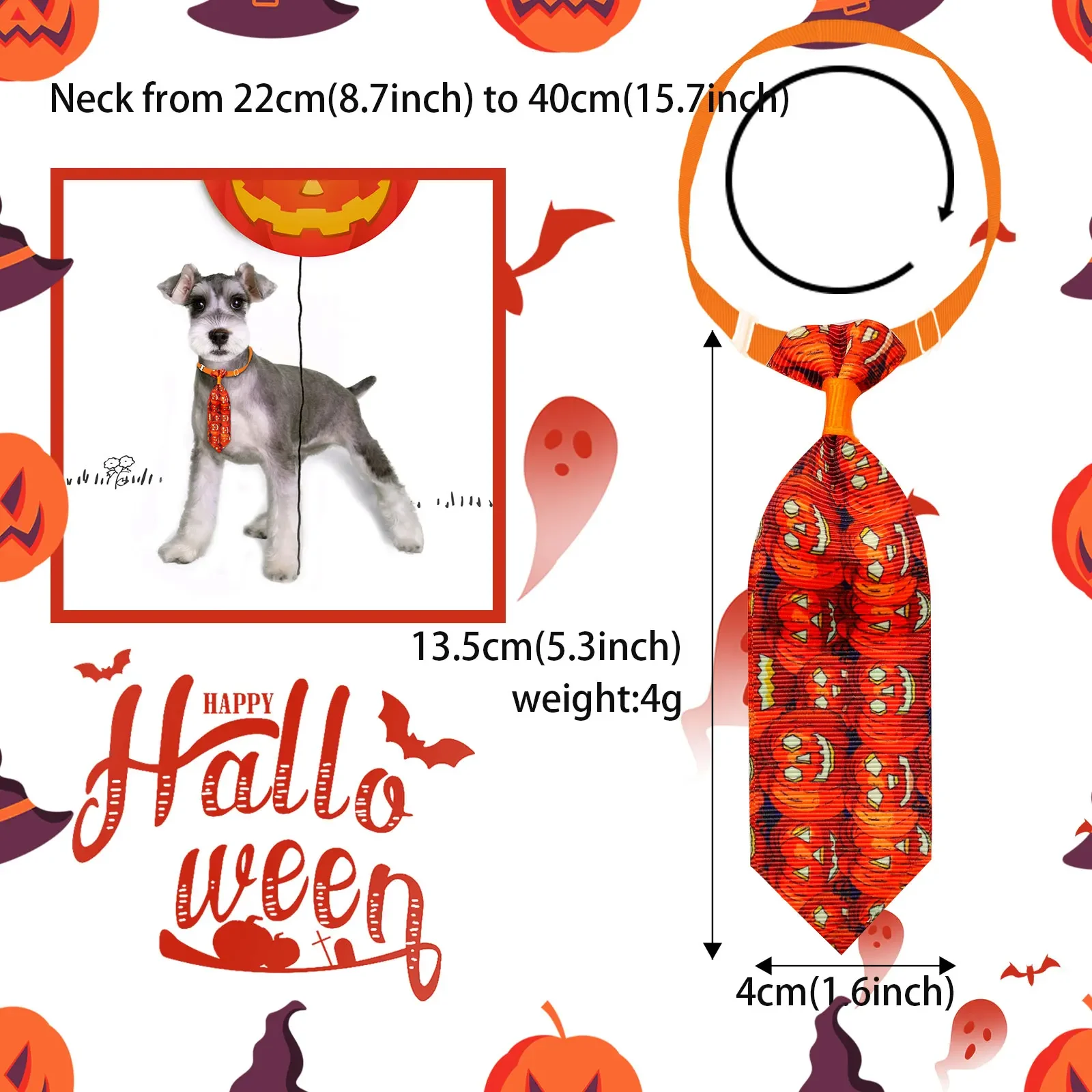 50/100 Uds. Accesorios de cuidado para perros de Halloween, corbatas para perros pequeños con calavera, suministros para mascotas, corbatas para perros y gatos, accesorios para mascotas - imagen 4