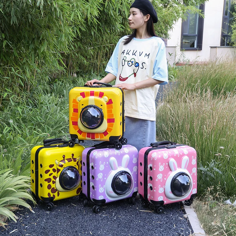 Transportín para gatos transpirable y portátil con diseño divertido - imagen 2