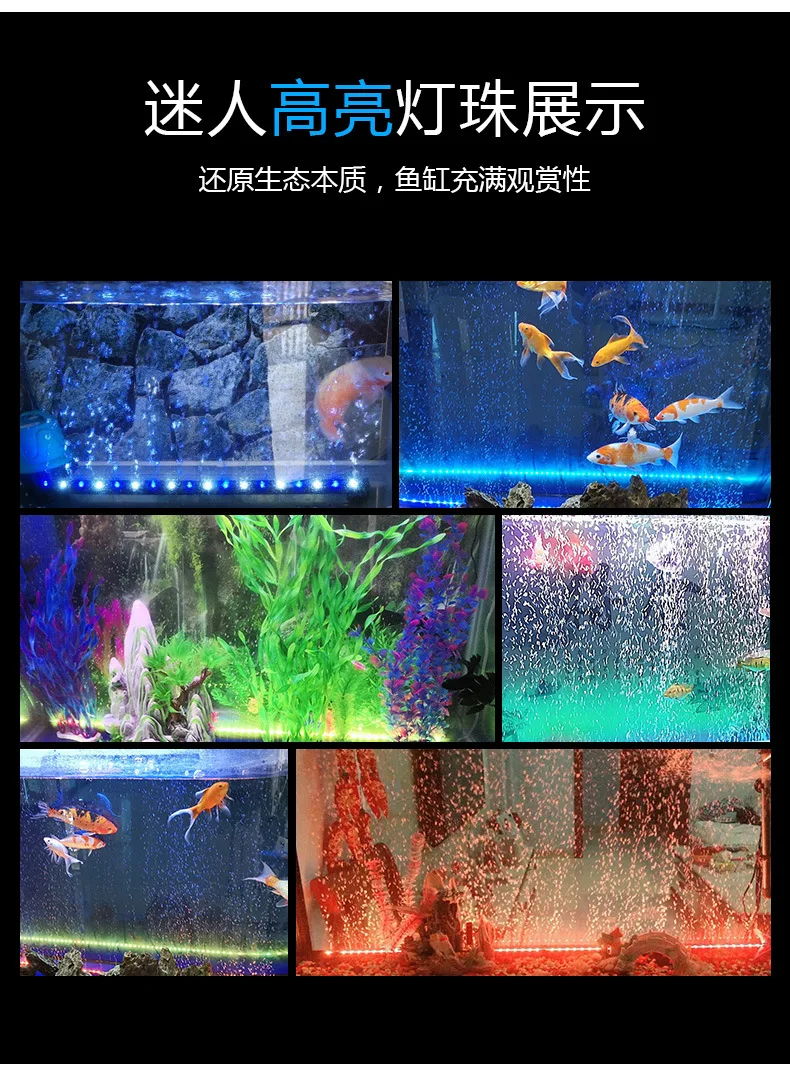Efecto de luz RGB en el acuario