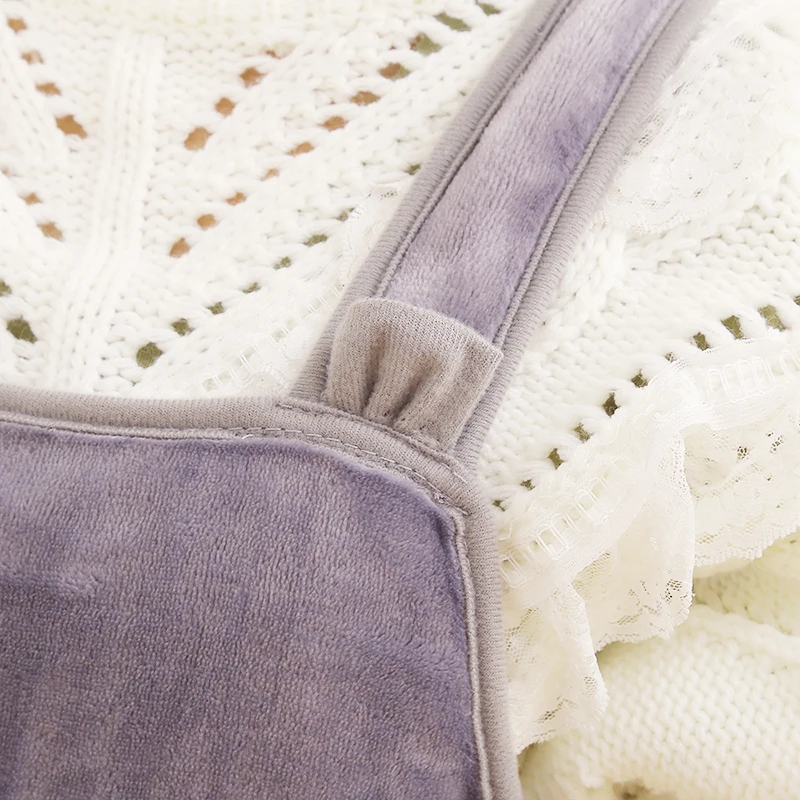 Delantal de terciopelo suave para transportar mascotas, bolsa de dormir cómoda para gatos y viajes al aire libre, bolsa de pecho para cachorros con bolsillos - imagen 5