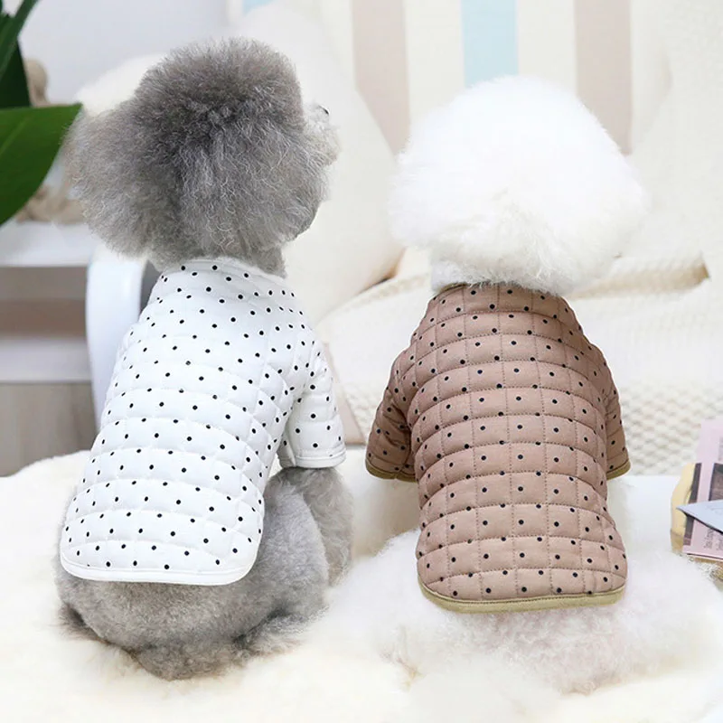 Ropa para perros, abrigo acolchado de algodón de manga larga para perros pequeños, disfraces para mascotas Dachshund Shih Tzu Chiwawa, chaqueta para cachorros, ropa XL - imagen 2