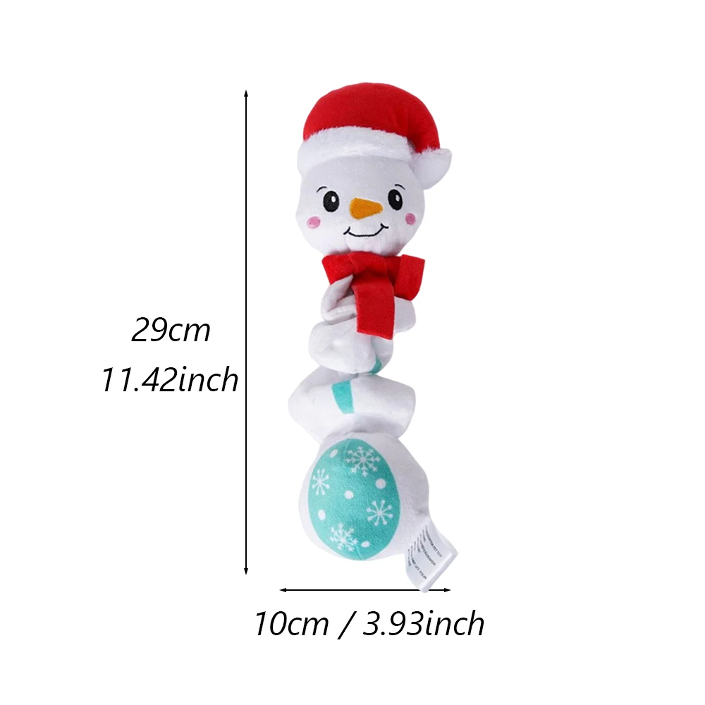 Juguete de peluche para masticar para perros y cachorros de Navidad, juguetes para mascotas chillones para perros pequeños y medianos, caniche de Pomerania, mascotas, muñecos que juegan - imagen 3