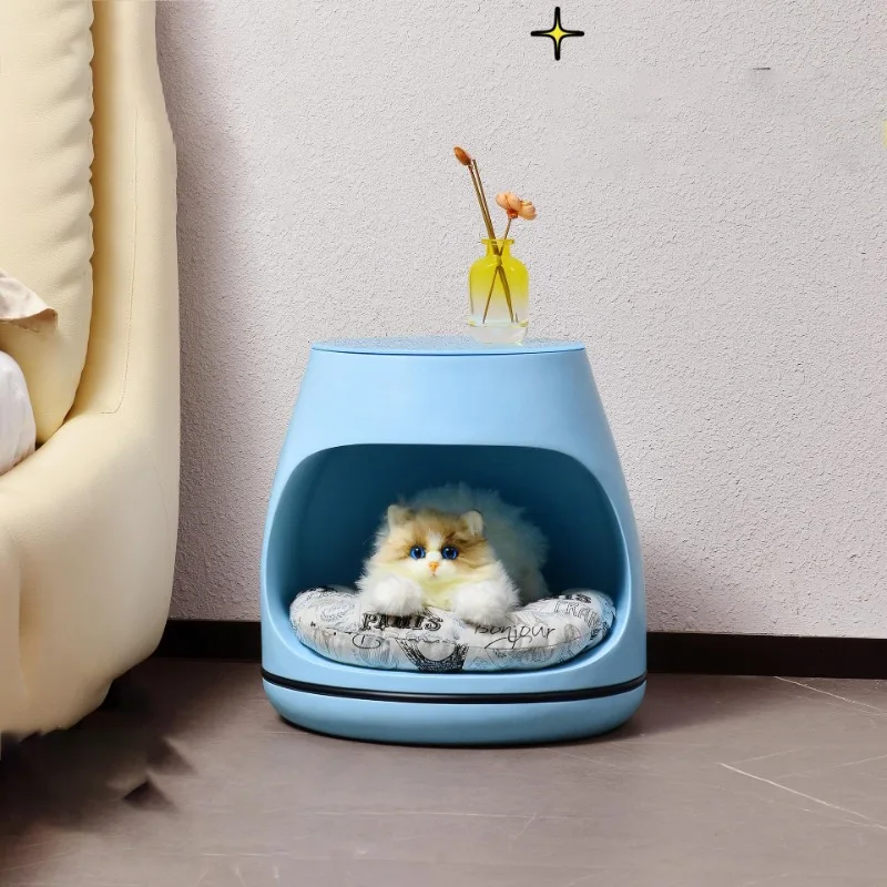 Mesita de noche multifuncional para perros y gatos, mesa auxiliar semicerrada, decoración del hogar, accesorios multiusos para muebles para mascotas para las cuatro estaciones - imagen 4