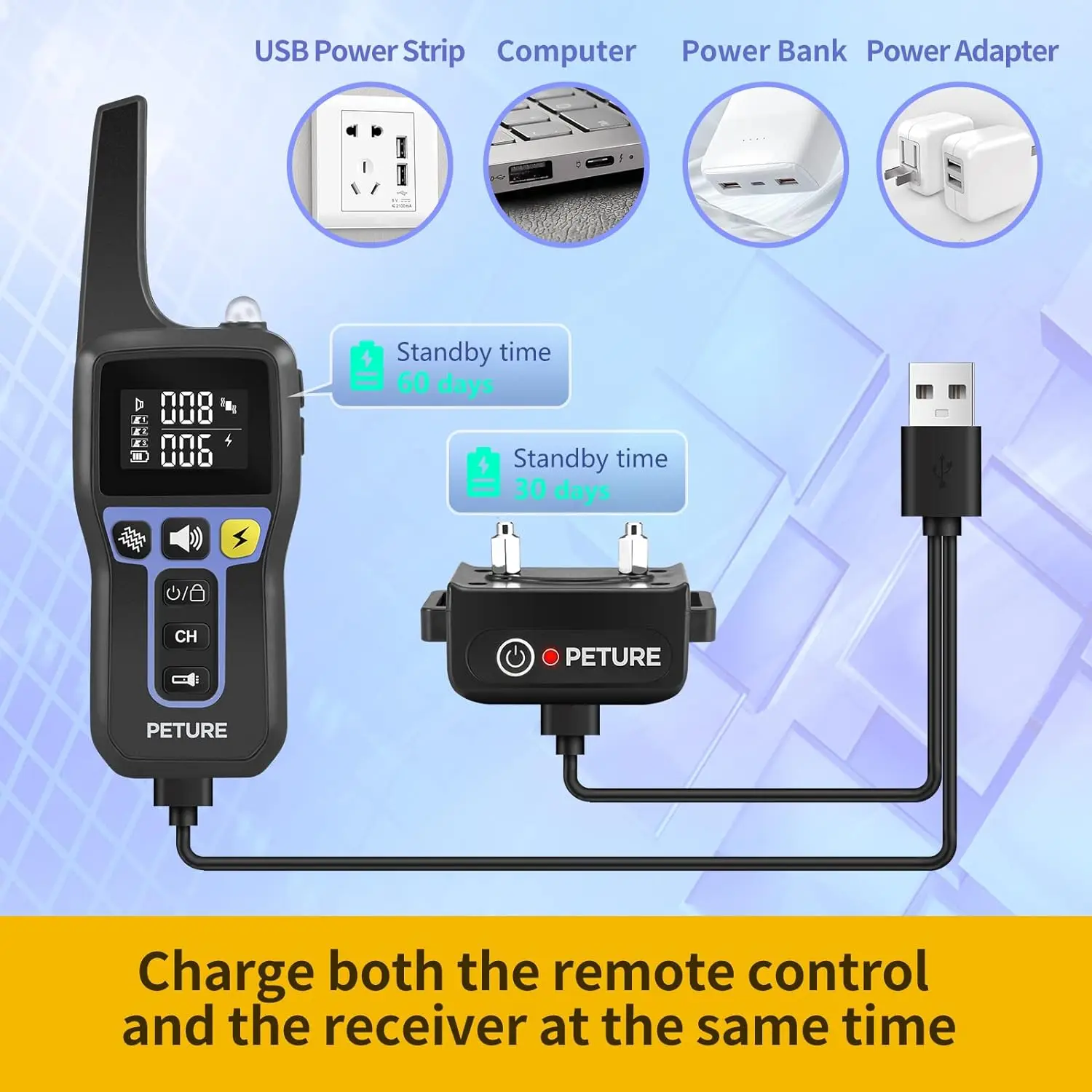 Collar de entrenamiento para perros resistente al agua IPX7 para perros grandes, medianos y pequeños, Collar de choque para perros de 3300 pies, Collar eléctrico para perros con 3 modos de entrenamiento - imagen 5