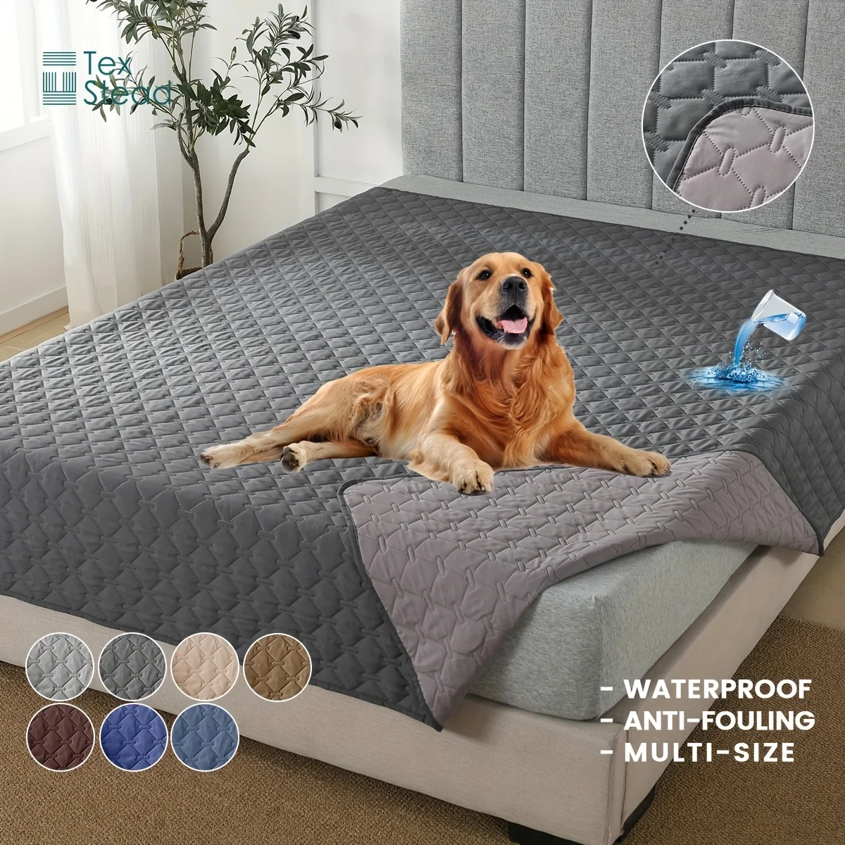 Funda impermeable de doble cara para cama de perro, manta para mascotas, sofá, Protector de muebles para perros - imagen 2