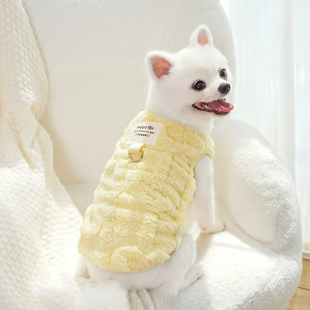 Ropa para perros, Teddy de invierno, Bigbear, Pomerania, Perros pequeños, mascotas, forro polar de tracción para otoño e invierno, suministros para gatos - imagen 3