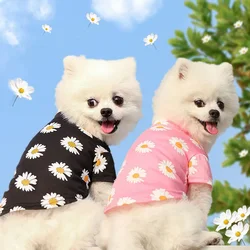Camisas de verano con flores para perros y gatos transpirables