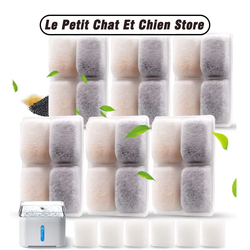 Filtros para fuente de gatos VOFORD con carbón activado de coco
