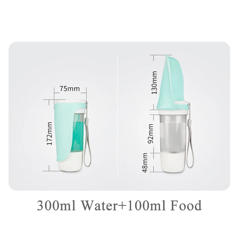 Botella de agua para perros 2 en 1, botella de agua portátil para perros pequeños y grandes, cuenco plegable para beber para mascotas, accesorios para perros