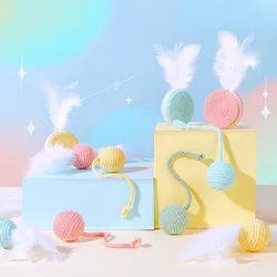 Juguete plumas con cuerdas para gatos: interactivo y seguro