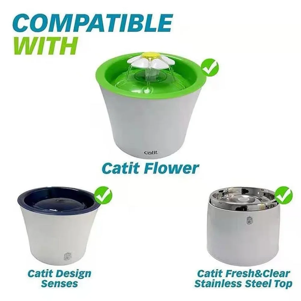 Reemplazo de filtros de carbón activado, filtro automático de fuente para beber para mascotas, fuente para beber de agua para perros, 15 cm - imagen 2