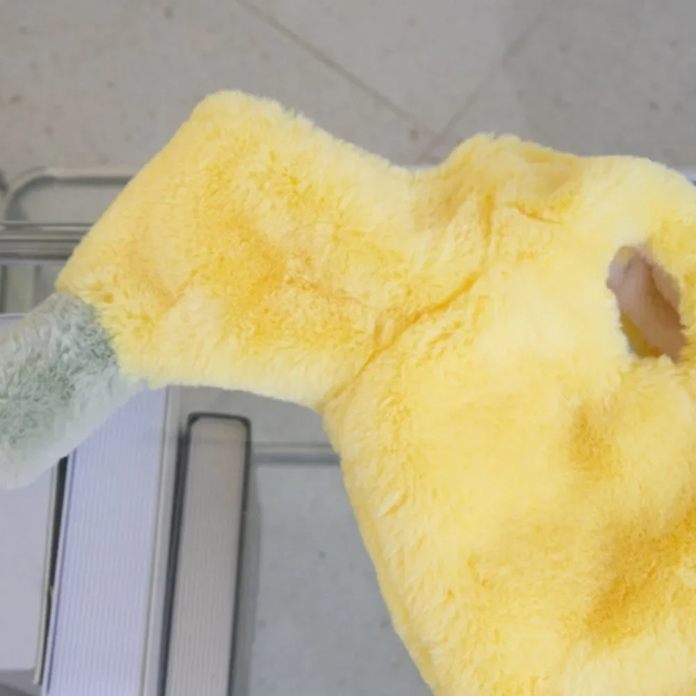 Vestido de invierno de transformación de plátano para mascotas, divertido vestido de Halloween, ropa de peluche cálida para perros y gatos, abrigo de plátano de felpa para cachorros - imagen 4