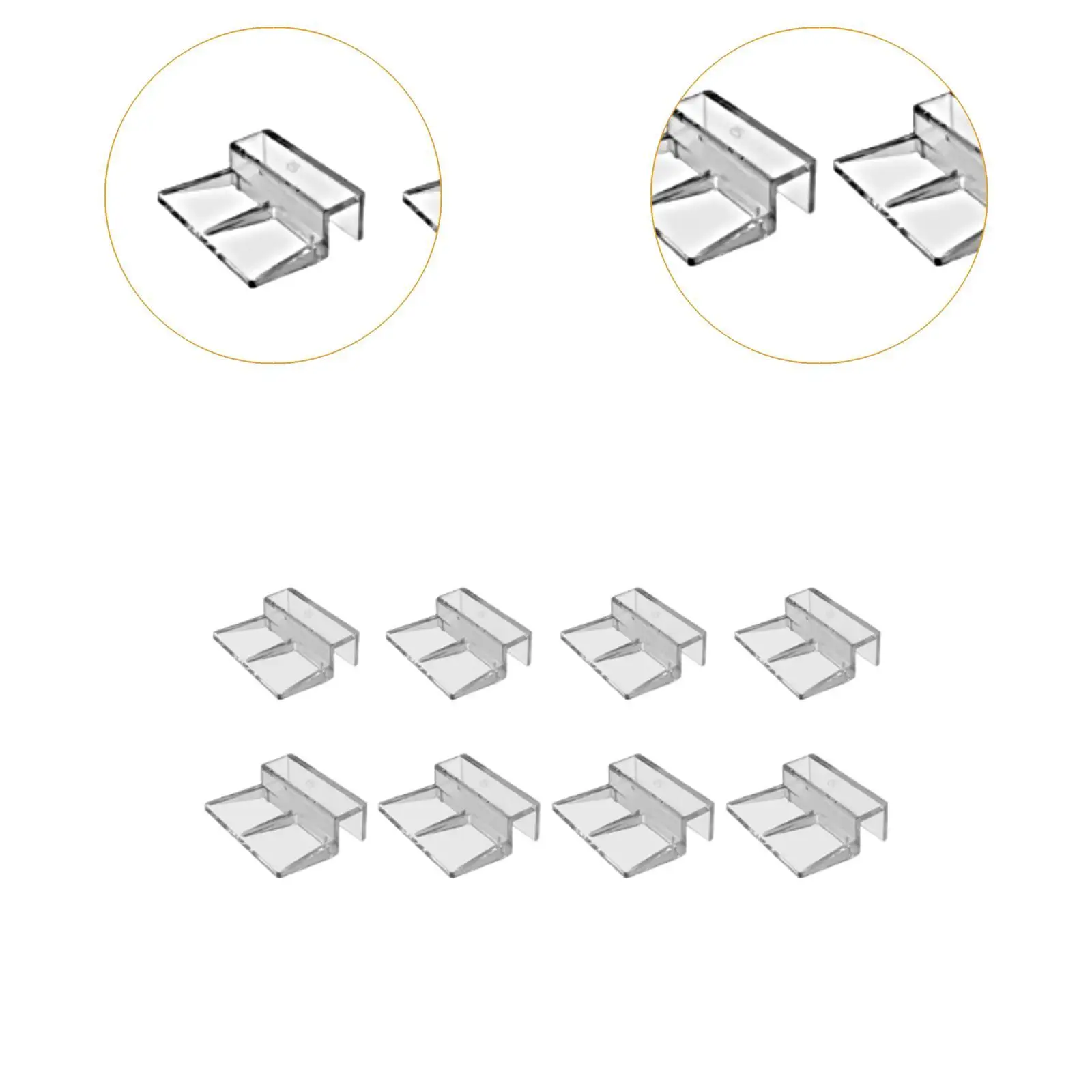 8Pcs Fish Tank Glass Cover Clip for DIY Anti Jump Rimless Aquarium Glass Top