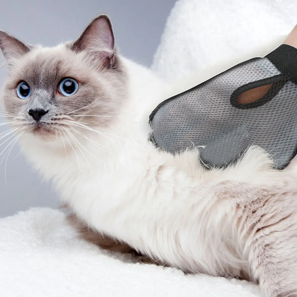 Guante de masaje para baño de mascotas y peine removedor de pelo, cepillo para quitar el pelo para perros y gatos con agujas, herramienta de limpieza y aseo para gatos y perros, - imagen 3