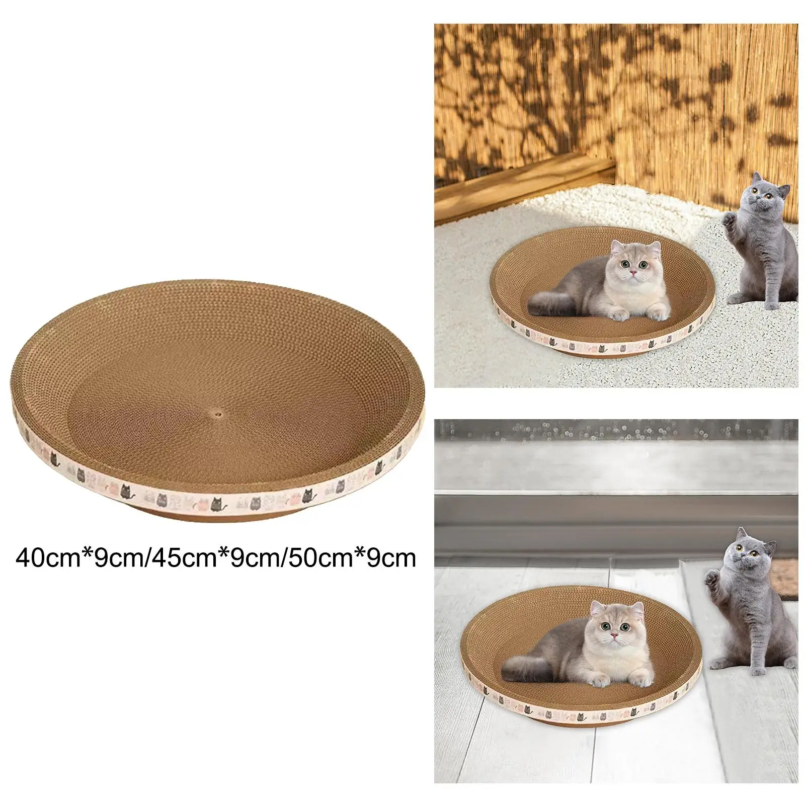 Cardboard Cat Scratcher Board Cat Bed for Indoor Cats Training Grinding Claw