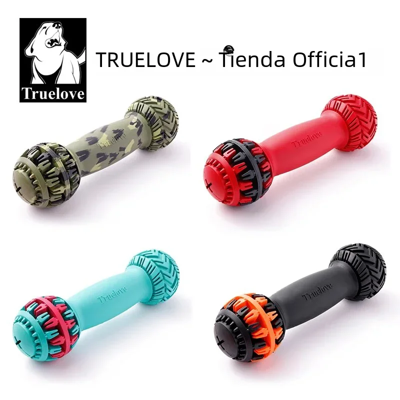 Truelove-dispensador de golosinas súper duradero para mascotas, juguete para perros con mancuernas, alimentador lento, entrenamiento IQ, juego de dentición para perros TLT2606 - imagen 3