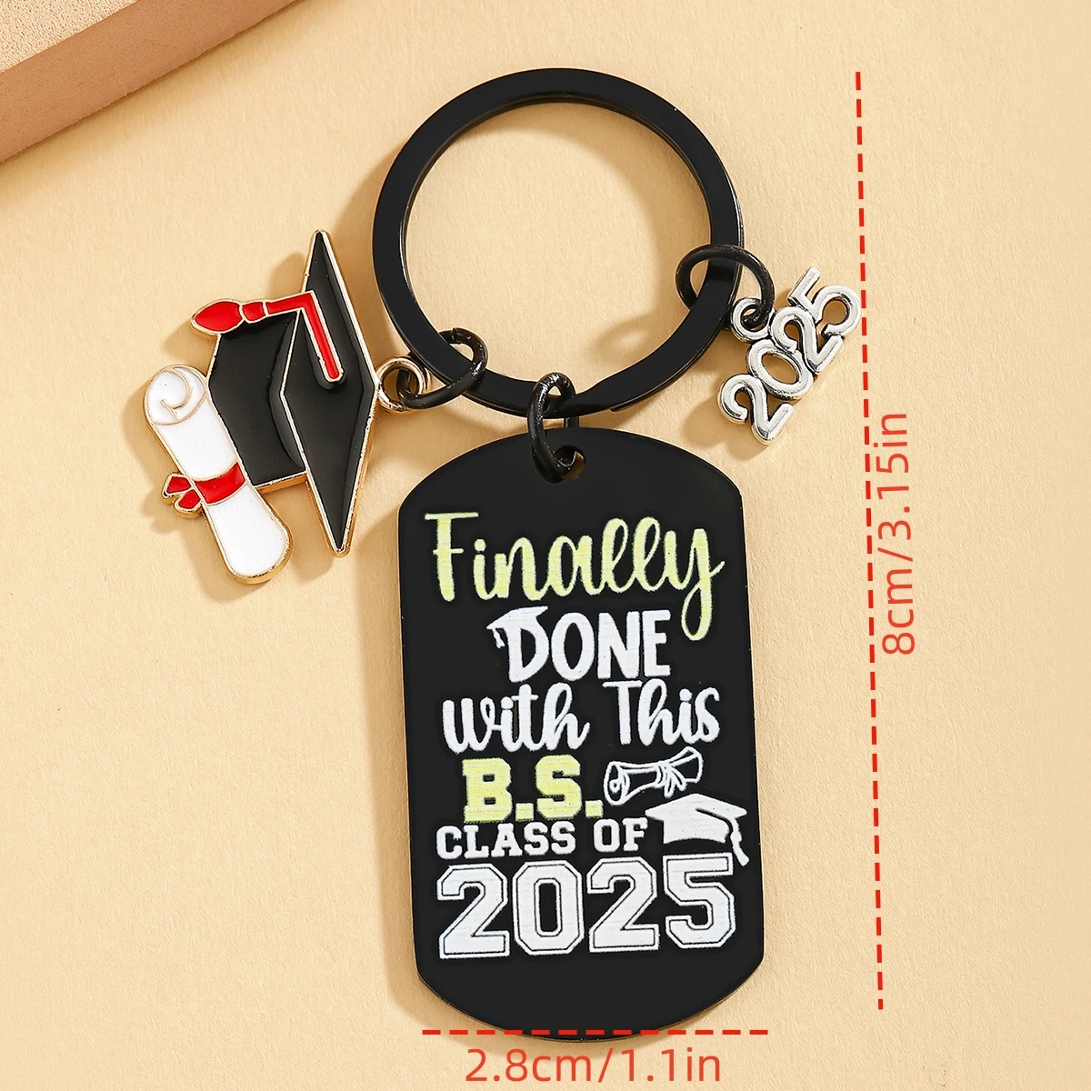 Clase de 2025 Decoración de graduación Regalo de graduación universitario para su señora Llavero avanzado 2025 para su hija hijo - imagen 3