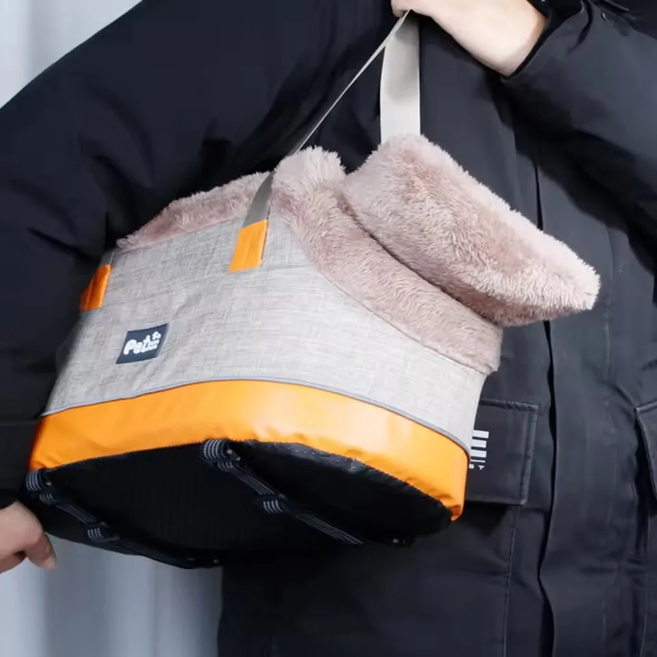 Asiento de coche portátil para mascotas, caja de consola transportadora de seguridad para viajes con alfombrilla antideslizante, cojín extraíble, accesorios para coche - imagen 4