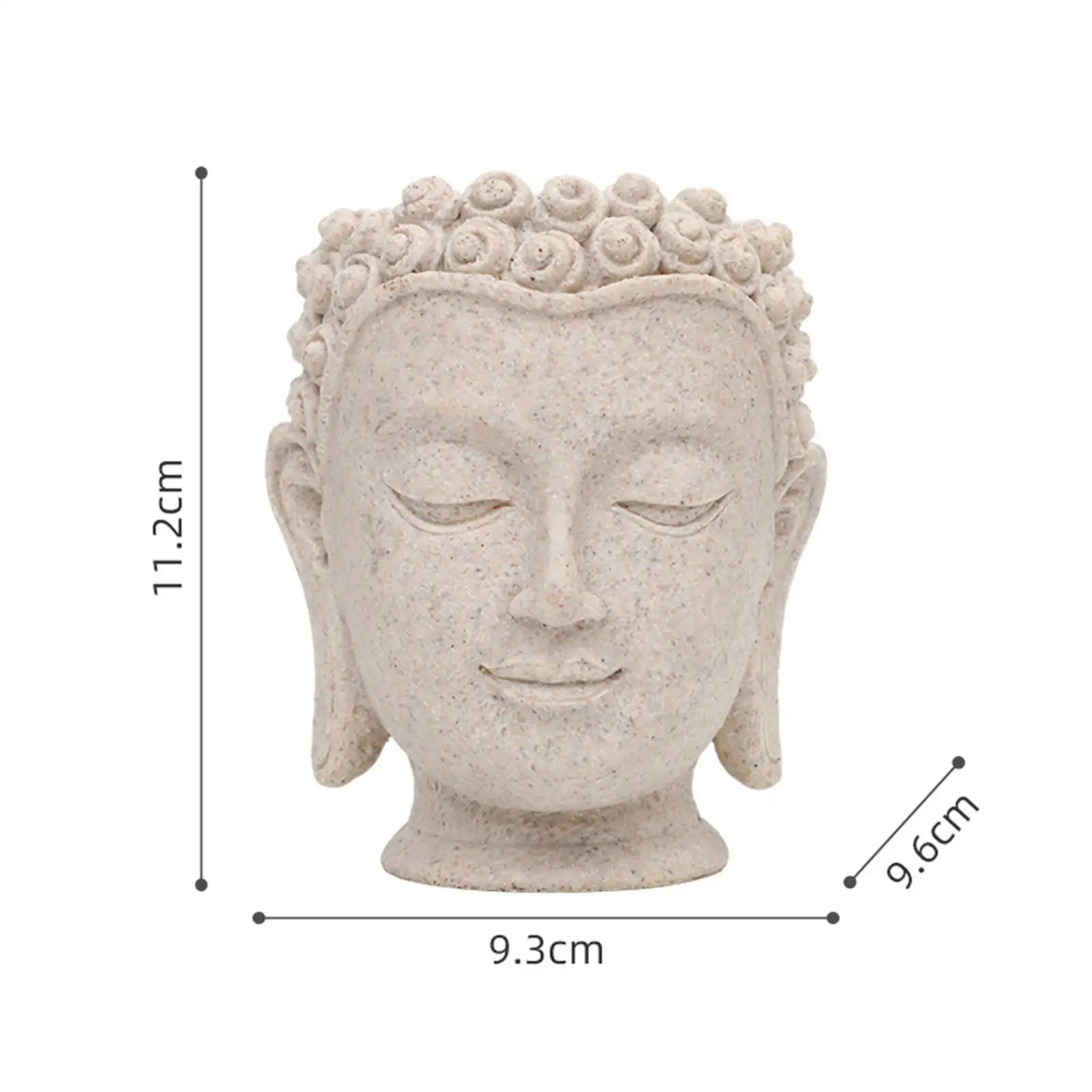Buddha Head Flower Pot Flower Vase Organizer Decoration Plant Containers for Table Centerpiece Office Garden Desk Kitchen