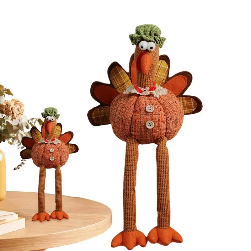 Pavo Animal relleno Acción de Gracias niños pavo juguetes de peluche 9,8 pulgadas dibujos animados Acción de Gracias decoración del hogar Animal de juguete de peluche - imagen 4