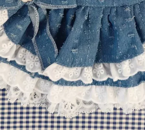 Ropa para gatos y perros: camiseta vaquera de primavera de peluche - imagen 5