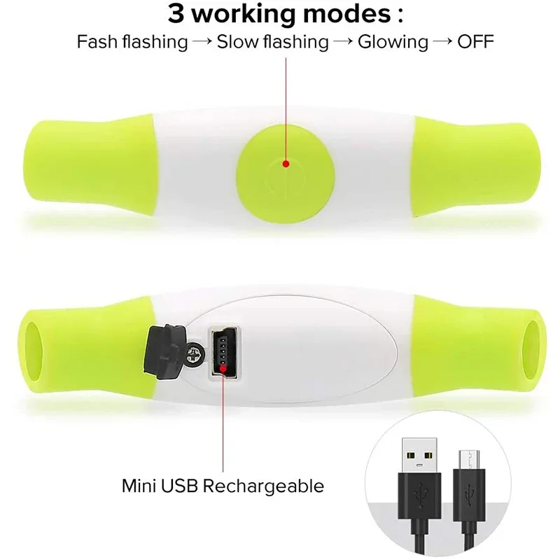 Collar mascota LED iluminado perros seguridad