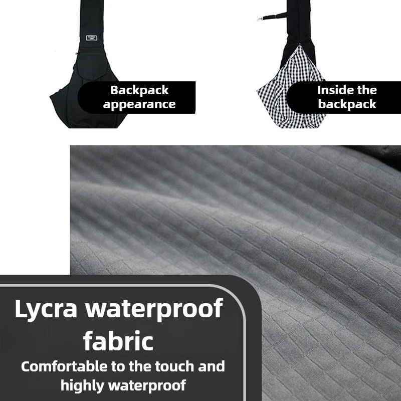 Bolsa de hombro tipo bandolera para mascotas al aire libre, bolsa de pecho portátil impermeable y transpirable, suministros para viajes de perros y gatos - imagen 5