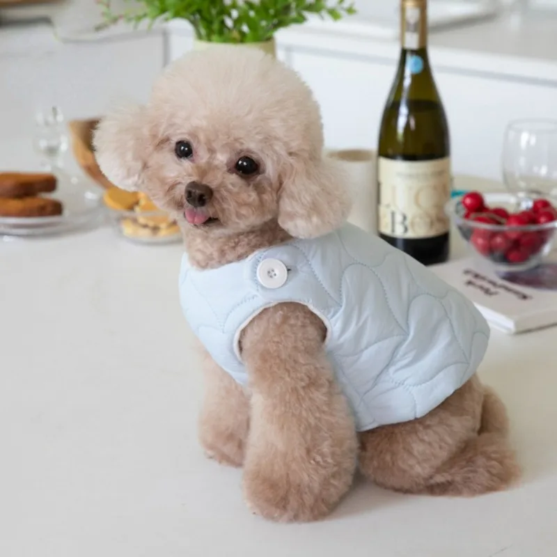 Ropa cálida de invierno para perro, abrigo bordado de amor, Chaleco corto para mascotas, disfraz de cachorro, ropa de Navidad y Año Nuevo - imagen 4