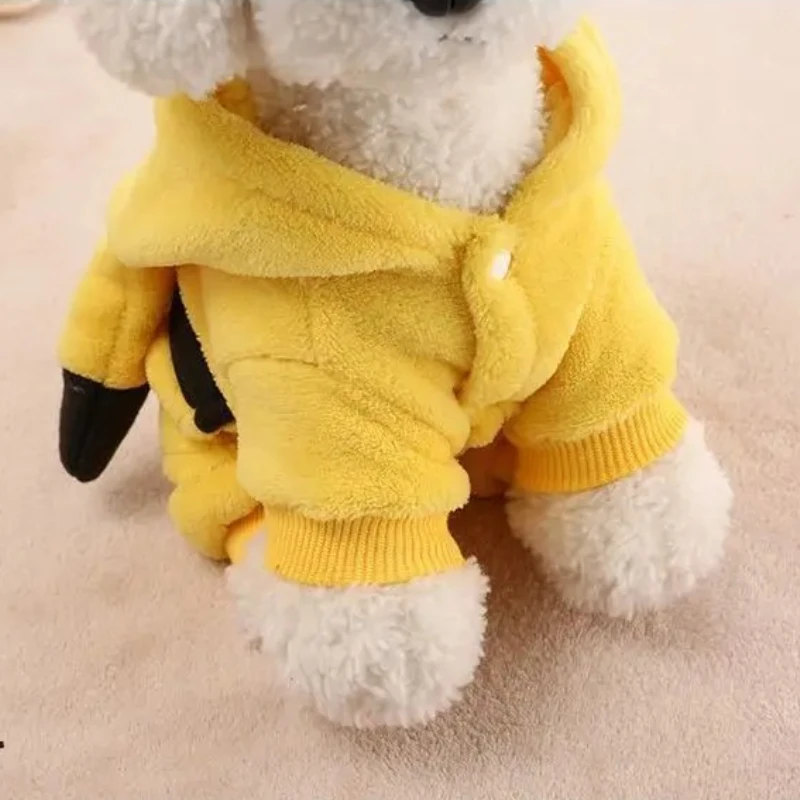 Sudaderas con capucha para mascotas de dibujos animados, disfraz de tigre, pijamas cálidos de lana para perros y gatos para otoño e invierno, lindo abrigo para el hogar para cachorros y trajes de juego de rol - imagen 5