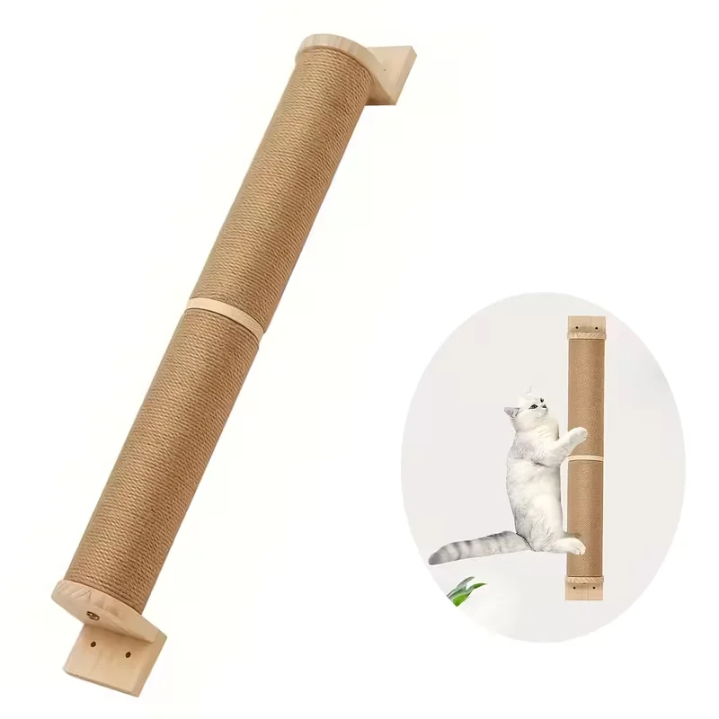 Rascador de pared alto para gatos resistente con poste de sisal - imagen 4