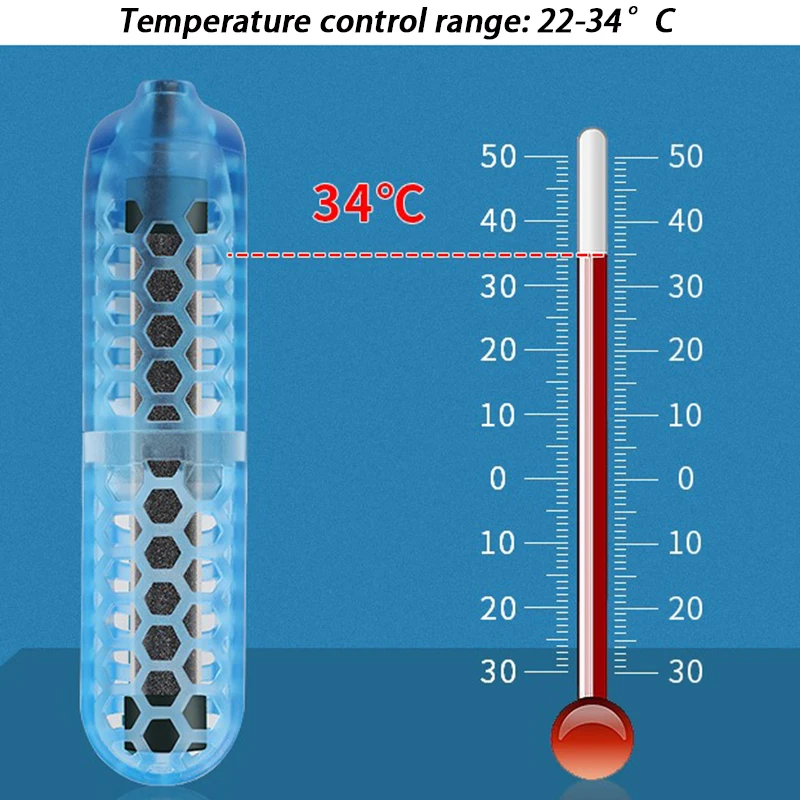 Varilla calefactora de tortuga de bajo nivel de agua de 3CM, calentador pequeño para acuario, varilla calefactora automática externa de temperatura constante, Mini - imagen 3