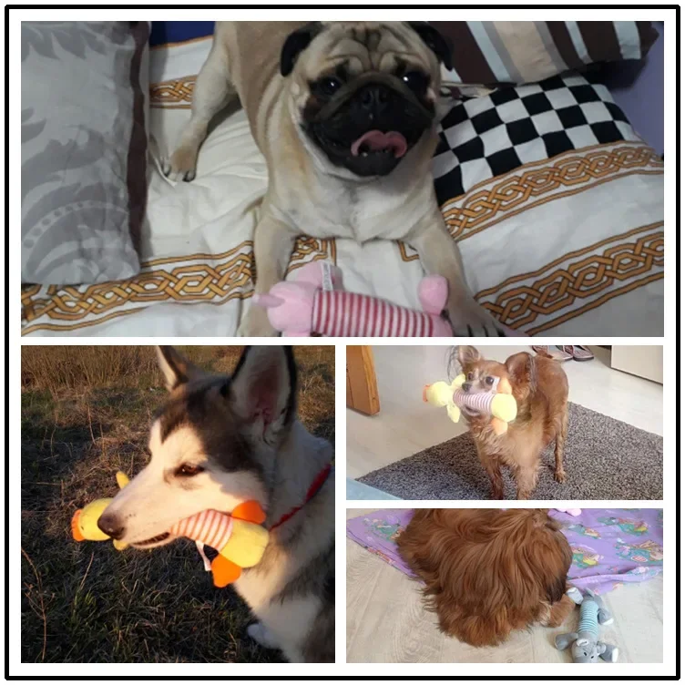 Juguetes interactivos de peluche para perros pequeños, productos para mascotas, cerdo, pato, elefante, accesorios para cachorros - imagen 5