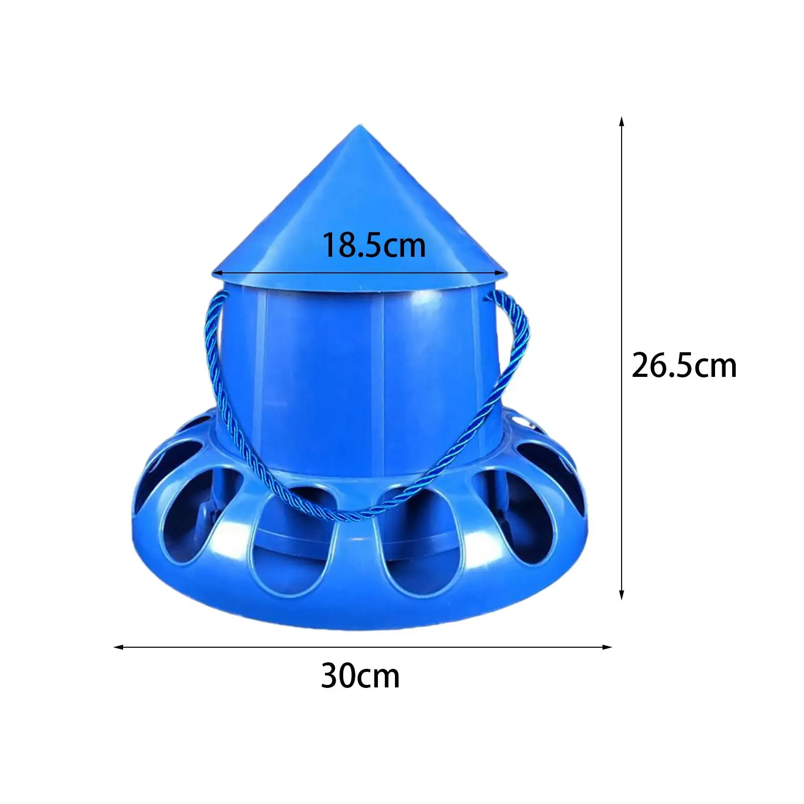 Chicken Feeder Large Capacity Backyard Portable Automatic Bird Feeding Bucket