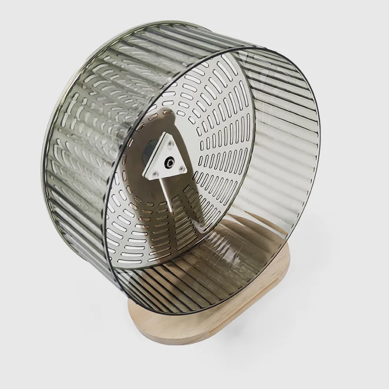 Jaula silenciosa con ruedas para hámster, jaula de juguete para correr, erizo, Animal pequeño, Base de madera silenciosa, vuelo compacto - imagen 2