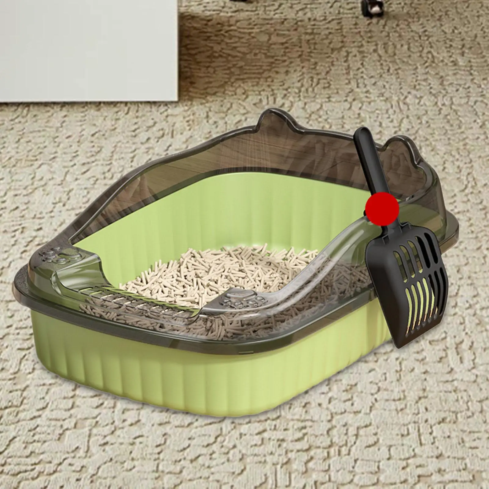 Cat Litter Boxes Opening Top with High Sides Cat Sandbox Cat Toilet Kitten Litter Pan for Dog Puppy Rabbits Large Cats