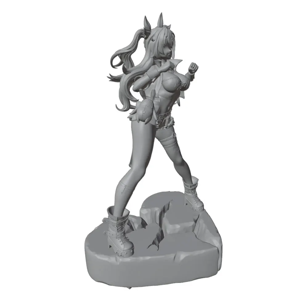 Figura decorativa anime 3D gris para gatos y perros – Estilo original - imagen 5