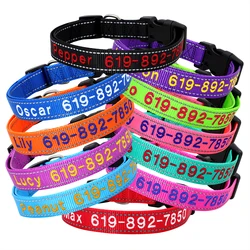 Collar bordado con nombre para perro – Identificación ajustable