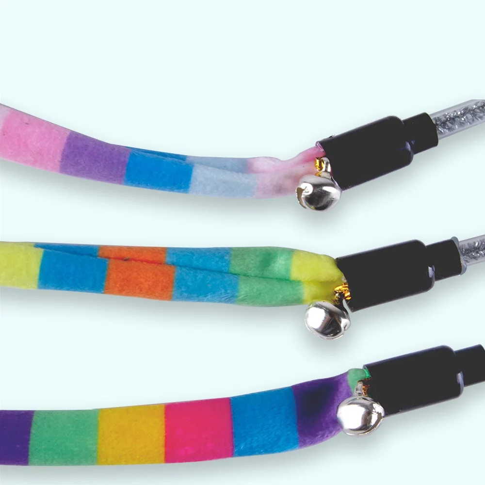 Juguete interactivo para gato, campana de serpiente, Varita Teaser, juguete divertido, oruga colorida, Varita Teaser, suministros para mascotas, accesorio para gatos - imagen 4