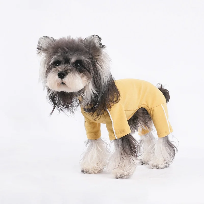 Capa base de cuello alto para perro, mono suave de invierno de 4 patas, mono cálido para perro con piernas, camiseta para perro, ropa para cachorros para clima frío - imagen 3