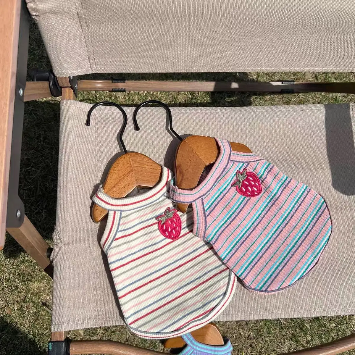 Camisola a rayas de primavera para mascotas, chaleco, ropa fina para perros pequeños, Schnauzer de peluche, Top para perros pequeños, ropa para cachorros - imagen 2