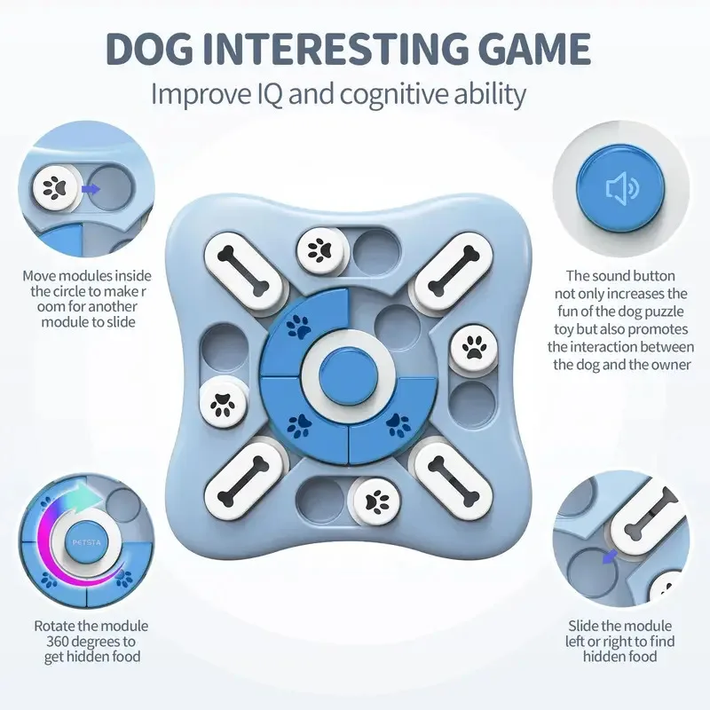 Comedero lento para perros: juguete interactivo rompecabezas cachorros - imagen 3
