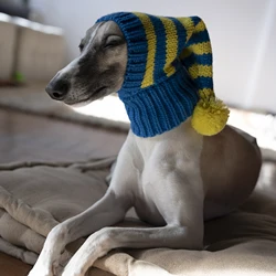 Gorro de punto rayas para galgo italiano – Cálido invierno