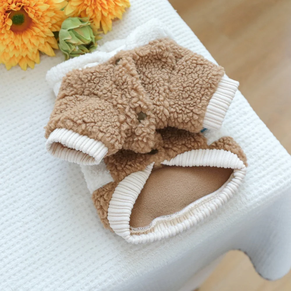 Abrigo de invierno para cachorros y perros, ropa gruesa de lana para mascotas para perros pequeños, gatos, sudaderas con capucha de Pomerania y Yorkshire, ropa para perro chihuahua - imagen 2