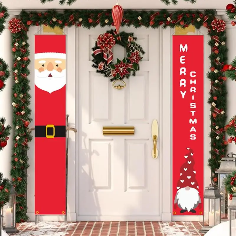 Letrero de Navidad para exteriores, cartel colgante de muñeco de nieve para puerta delantera del hogar, patio interior y exterior - imagen 3