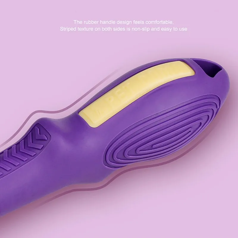 Cepillo para perros, peine autolimpiante para perros, removedor de pelo para mascotas, cepillo para el cuidado de perros, mango cómodo, peines grandes para perros, peine para Limpieza del cabello - imagen 5