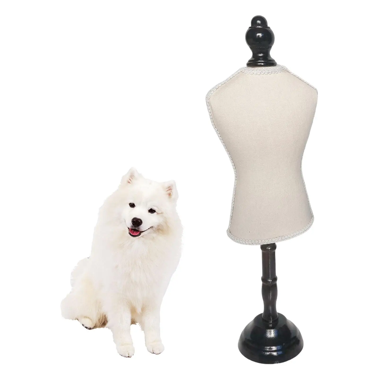 Dog Dress Form Mannequin Dog Clothes Display Stand Wooden Pet Dress Display Mini