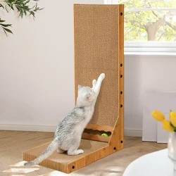 Rascador vertical para gatos: poste y tabla de cartón corrugado
