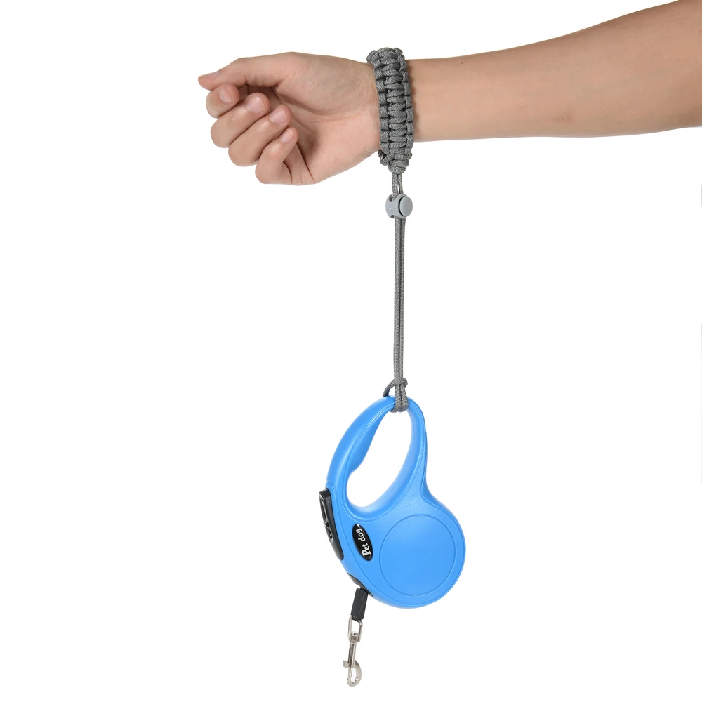 Correa de muñeca ajustable manos libres para correa retráctil para perros, correas de seguridad antideslizantes para caminar al aire libre, pulsera, accesorios para cachorros - imagen 5